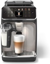 PHILIPS 5500 Series Fully Automatic Espresso Machine - LatteGo Milk System, Integrated Grinder, 20 Hot & Iced Coffee Pre-Sets, Quick Start, SilentBrew, 15-Bar Pressure, Black Chrome (EP5544/94)