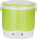 Mini Rice Cooker, Vehicle-Mounted Rice Cooker 12V, Thermal Insulation and Protection Function, 1L Portable Steamer, Boiling Pot, Portable Handle, Outdoor Boiling Cooker, Portable Cooker (Green)