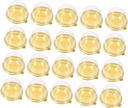 Sosoport 50pcs Mini Cupcake Boxes with Transparent Dome Lids Lightweight Round Dessert Containers for Small Cakes Muffins Party Treats and Bakery Packaging