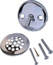 Bathtub Drain Trip Lever Bath Waste Conversion Kit, Polished Chrome Finish - Fits Drain Opening 1-3/8" to 1-1/2