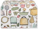 4 Slice Toaster Cover Kitchen Small Appliance Decor Covers Waterproof Microwave Toaster Oven Dust Cover, Cooker Print