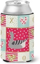 Caroline's Treasures CK5320CC Pilgrim Goose Love Can or Bottle Hugger, Red Cooler Washable Drink Sleeve Collapsible Beverage Insulated Holder, Can Hugger, Multicolor