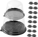 50pcs Mini Cake Box Dessert Container Lids Individual Cupcake Holders for Parties Weddings and Events Lightweight Easy to Assemble