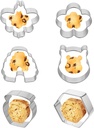 Thinp 6 Pack Bee Cookie Cutter Set-Pooh Bear,Bee,Beehive,Hexagon Honeycomb,Flower and Honey Jar Stainless Steel Cookie Cutters for Honey Bee Party Baking Muffins Decoration Holiday Bakeware