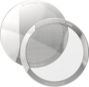 HEXNUB - Reusable Metal Filters for AeroPress XL Coffee Maker, Stainless Steel Filter Fits AeroPress XL Cafe Press, Fuller Bodied Coffee Than Paper Filters - SILVER 2 PACK