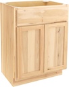 Quicklock RTA (Ready-to-Assemble) | Bathroom Vanity Cabinets - Shaker Style | Made in America | Soft Close Hardware | (Raw Hickory, 24" W x 34.5" H x 21" D)
