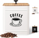 PERFNIQUE Coffee Canister, Airtight Coffee Bean Storage Container, Café Grounds Container, Cafe Jar Cafe Holder, K Cup Holder, Food Storage Container, Farmhouse Kitchen Decor