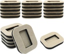 15 PCS Felt Furniture Coasters, Beige Felt Furniture Cups, Caster Cups for Hardwood Floors, Wheel Stoppers for Bed, Office Chair, Furniture, Fit L: 2.13" * W:1.18"