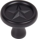 Stone Harbor Hardware Texas Star Cabinet Knob, 1-1/4 Inches, Matte Black