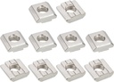 uxcell T Nuts, 30pcs - Nickel Plated Carbon Steel T Slot Bolts, 3030 Series M8 Hammer Head Fastener, Sliding T Nuts for Aluminum Extrusion Profile (Silver)