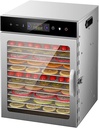 Fruit Dehydrator Machine,12 Trays Fruit Dryer Dehydrated Machine | Multifunctional Electric Food Preserver for Meat, Nuts, Yogurt, Flowers