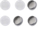 Round Aluminum Louver with Insect Screen, 2 Inches, White, 6-Pack