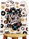 G2TUP Vinyl Junkie Tote Bag Vinyl Collector Gift Vinyl Player Gift Vinyl Record Shoulder Bag Vinyl Lover Gift LP Records Gift