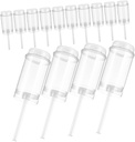 Wakauto 30pcs Clear Round Cake Push Pops Containers Portable Cake Tube Holders for DIY Baking