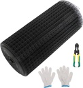 Hardware Cloth 24 in x 100 ft 1 in, Chicken Wire Fence with Pliers and Glove (16 Gauge), for Chicken Coop, Screen mesh, Rabbit Fence and Poultry Enclosures (Black)