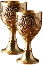 Communion Goblet,Vintage Chalice Goblet,2pcs Retro Wine Glass Retro Glasses Chalice Cup Antique Wine Glasses Whisky Glasses Gold Glasses