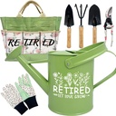 Retirement Gift for Woman, Mothers Day Garden Kit Retirement Gifts Floral Gardening Tool and Durable Garden Tool Organizer Bag, Gardening Set for Grandma/Coworker, Retired Plant Lover Birthday Present