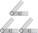 3PCS Clear Goniometers, Plastic Protractor Angle Finder, Angle Ruler with 7 Inch Arm, Angle Finder Protractor, Miter Angle Finder, Measurement Tool for School Office Measuring Work
