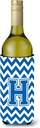 Caroline's Treasures CJ1056-HLITERK Letter H Chevron Blue and White Wine Bottle Hugger Bottle Cooler Sleeve Hugger Machine Washable Collapsible Insulator Beverage Insulated Holder