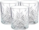 Set of 12 Timeless Style Glasses for Whiskey Carved Glass Crystal 350 ml 11 3/4 Oz
