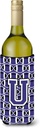 Caroline's Treasures CJ1068-ULITERK Letter U Football Purple and White Wine Bottle Hugger Bottle Cooler Sleeve Hugger Machine Washable Collapsible Insulator Beverage Insulated Holder