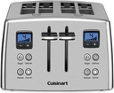 Cuisinart 4 Slice Countdown Motorized Toaster, Compact Bread Toaster with Extra-Wide Slots for Toasting Bread, French Toast, Bagels and Pastries, Defrost & Reheat Functions, CPT-435P1, Stainless Steel