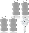 4pcs Silicone Shower Head Holder, Movable No Drilling General Relocatable Shower Head Bracket Suction Cup Holder for Bathroom Shower Bracket (Grey)