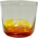 IPPINKA Japanese Rocks Whiskey Cocktails Glass - Sunrise Orange - 3.5 in x 3.1 in - Handmade in Japan