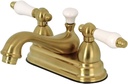 Kingston Brass KS3607PL 4 in. Centerset Bathroom Faucet, Brushed Brass