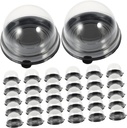 Cabilock 50pcs Individual Cupcake Containers Dessert Boxes Baking Holders Lids for