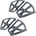 Coshar 4Pcs 2 Layers Shoes Drawer Cabinet Hinges Stainless Steel Shoe Cabinet Replacement Fittings, Black