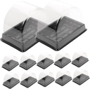 30 Pcs Cake Box Clear Cake Container Pastry Container Serving Tray Round Cupcake Carrier Disposable Paper Cups Cupcake Boxes Flan Mini Plastic Round Tray
