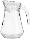 Glass Pitcher w Lid And Handle-Sleek & Elegant Jug Drink Ware-1320 ml. For Cold Drinks-Water, Punch, Lemonade, Juice, Milk, Ice Coffee - Very Durable, Perfect For Fridge Shelf -1.3ml. or 40 0z. (1)