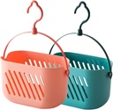 Cabilock 2Pcs Wall Hanging Storage Basket Drainage Organizer for Fruits Vegetables Seasonings Space Saving for Kitchen and Bathroom