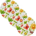 3 Pcs Pot Holder Trivet Mats for Hot Dishes 15in Cotton Thread Weave Heat Resistant Pan Mat for Crock Pot Dish Mat Cartoon Cute Butterflies Flowers