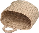 Woven Hanging Basket, Seagrass Woven Wall Hanging Storage Basket Organizer for Home Garden Decoration (3.1 * 3.9 * 7.5in)