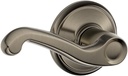 SCHLAGE F10FLA620 Flair Passage Lever, Antique Pewter