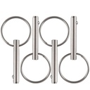 4 Pack Small Quick Release Pin, Diameter 3/16", Usable Length 0.95", Full 316 Stainless Steel, Bimini Top Pin, Marine Hardware