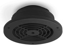 SEVBLKX Black Soffit Exhaust Vent 4", 5", 6" – Multi-Diameter Duct Compatibility – UV-Stabilized ABS – Integrated Backdraft Damper – for Bathroom/Kitchen Fan Venting via Soffit or Eave