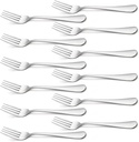 Briout Silverware, Dinner Fork 8 Inches, Forks Set of 12 Premium Food Grade Stainless Steel Forks for Home Kitchen Party Restaurant, Mirror Polished Dishwasher Safe