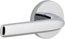 Viaggio CLOBLL_SD_LH Circolo Left Handed Solid Brass Non-Turning One-Sided Dummy Door Lever with Bella Lever and Circolo Rosette - Bright Chrome