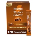 Nescafe Taster's Choice Instant Coffee Beverage, Hazelnut, 16 count (Pack of 8)