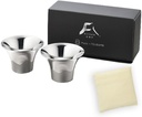 J-kitchens EcoBag No.929624 Sake Cup Set, Mt. Fuji 2P, Stainless Steel, 2.5 fl oz (75 ml), Made in Japan