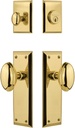 Nostalgic Warehouse New York Entry Set with Homestead Knob in Unlacquered Brass-2 3/8" Backset-Universal Handing