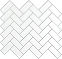 VEELIKE 12-Sheets Herringbone Peel and Stick Tile Backsplash White Peel and Stick Wall Tiles for Bathroom Kitchen Waterproof Self Adhesive Renter Friendly Backsplash Stick on Tile Stickers 12''x12''