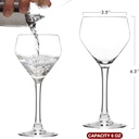 Crystal Nick & Nora Mixed Drink Glasses, Set of 4, 6 oz Premium Crystal Coupe Glasses – Ideal for Martini, Cosmopolitan, and Manhattan (Set of 4)