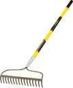 Truper 31380 Tru Pro 60-Inch 16 Teeth Forged Bow Rake, Fiberglass Handle, 10-Inch Grip