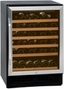 Avanti WCR506SS Cooler Wine Fridge with Wood-Front Shelves, Electronic Controls, LED Lighting & Lock, ADA Compliant, 50 Bottle, Stainless Steel, Black