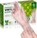 Disposable Vinyl Gloves, Food Safe, Latex-Free Powder-Free Clear Plastic Gloves for Cooking, House Clean, Food Prep