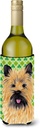 Caroline's Treasures SC9295LITERK Cairn Terrier St. Patrick's Day Shamrock Portrait Wine Bottle Hugger Bottle Cooler Sleeve Hugger Machine Washable Collapsible Insulator Beverage Insulated Holder